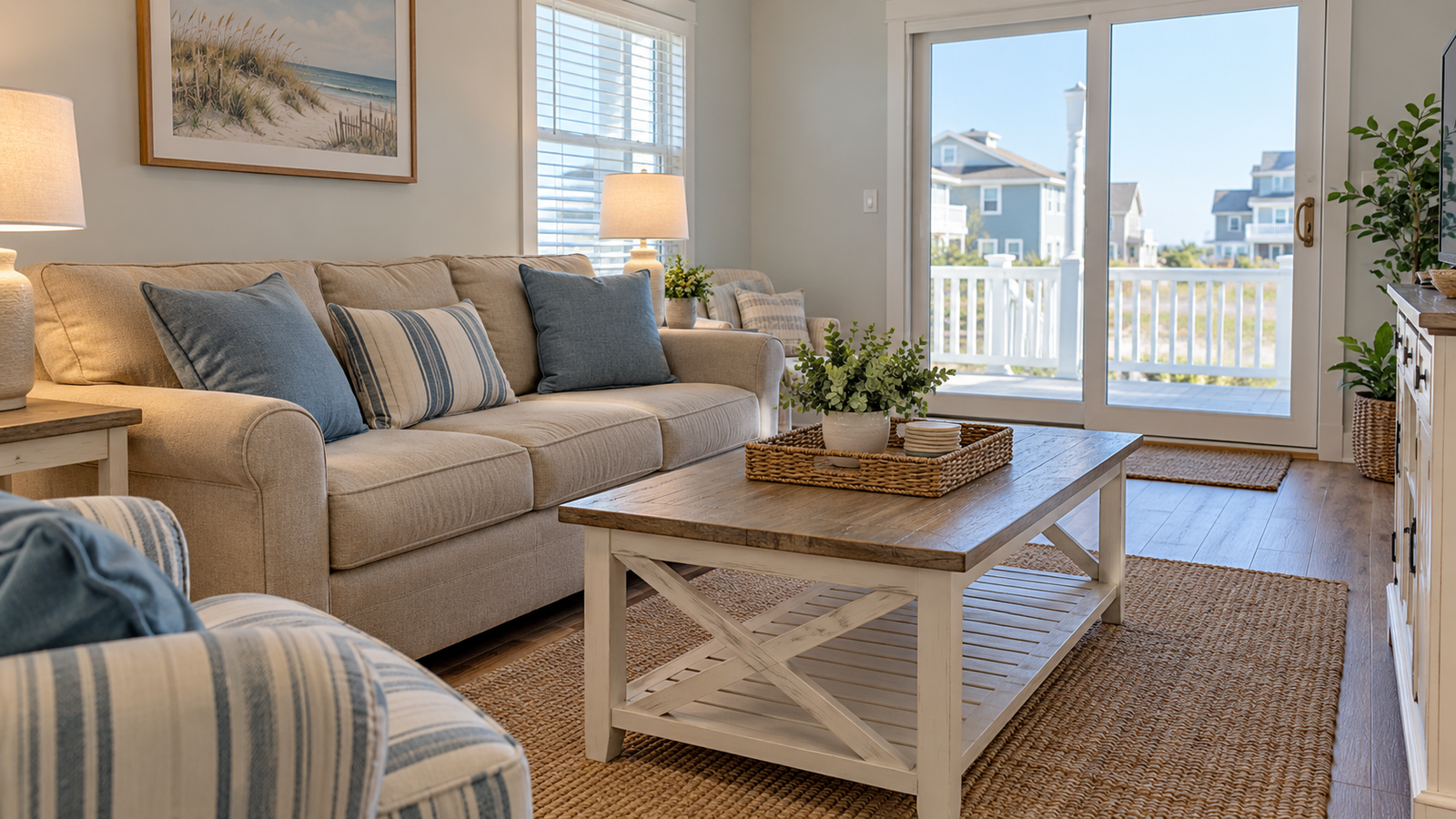 A welcoming vacation rental living room