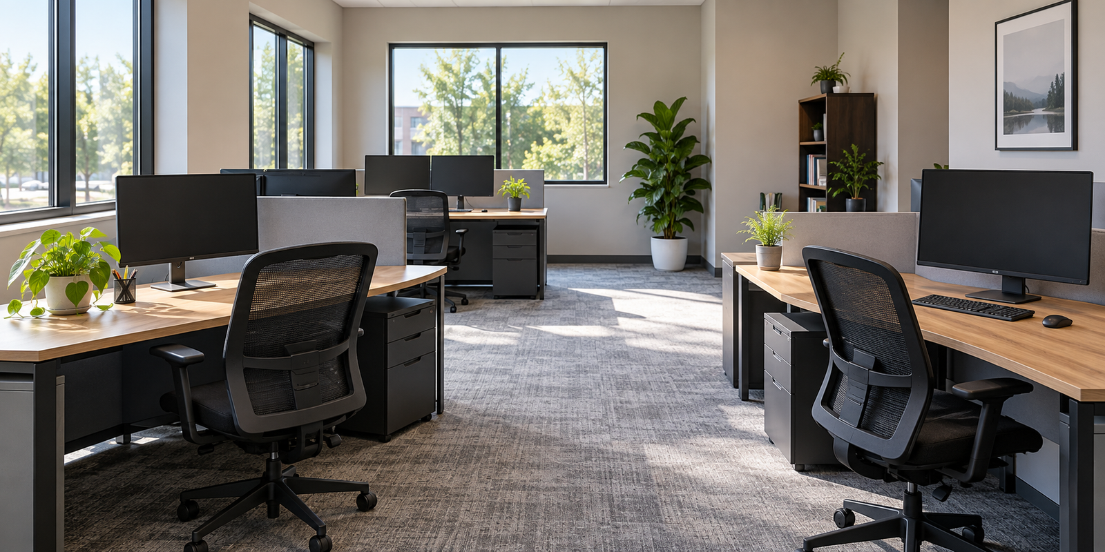 A tidy commercial office